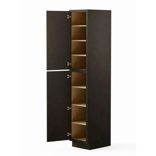 SMU189624L-ASM-FR02-SG Framington 18-in x 24-in x 96-in Assembled Latitude Two Door Tall Utility Cabinet With Left-Hand Opening Door, Smokey Grey