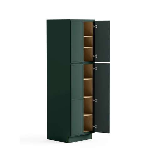 SMU248424-RTA-FR02-GR Framington 24-in x 24-in x 84-in Ready To Assemble Latitude Four Door Tall Utility Cabinet, Green
