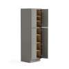 SMU248424-RTA-FR02-LG Framington 24-in x 24-in x 84-in Ready To Assemble Latitude Four Door Tall Utility Cabinet, Light Grey