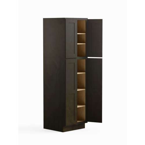 SMU309024-RTA-FR01-SG Framington 30-in x 24-in x 90-in Ready To Assemble Remington Four Door Tall Utility Cabinet, Smokey Grey