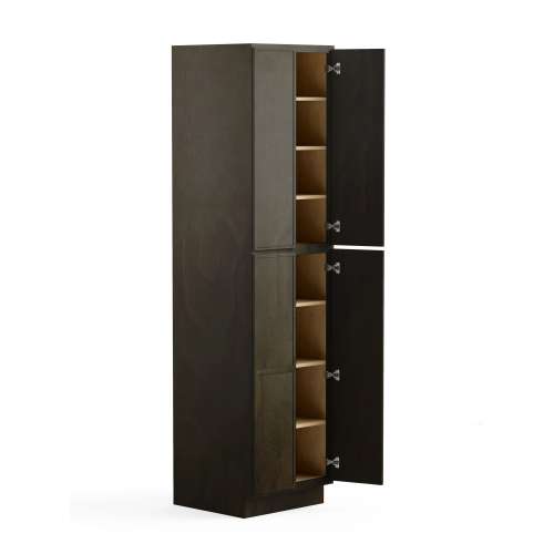 SMU249624-ASM-FR02-SG Framington 24-in x 24-in x 96-in Assembled Latitude Four Door Tall Utility Cabinet, Smokey Grey