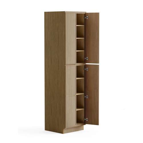 SMU249624-ASM-FR02-TW Framington 24-in x 24-in x 96-in Assembled Latitude Four Door Tall Utility Cabinet, Tan Wood