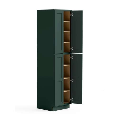 SMU309624-ASM-FR01-GR Framington 30-in x 24-in x 96-in Assembled Remington Four Door Tall Utility Cabinet, Green