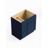 SMV3021DL-RTA-FR01-NB Framington 30-in x 21-in x 35-in Ready To Assemble Remington Vanity Combo Base Cabinet With Three Drawers on Left, Navy Blue