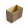 Framington 36-in x 18-in x 31-in Ready to Assemble (RTA) Remington Double Door with Two Left-Side Drawers Vanity Base Cabinet, Tan Wood, SMV361831DL-2D-RTA-FR01-TW