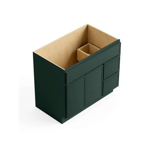 SMV3621DR-2D-RTA-FR02-GR Framington 36-in x 21-in x 35-in Ready to Assemble Latitude Vanity Combo Base Cabinet With Two Drawers on Right, Green