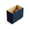 SMV3621DR-2D-RTA-FR01-NB Framington 36-in x 21-in x 35-in Ready to Assemble Remington Vanity Combo Base Cabinet With Two Drawers on Right, Navy Blue