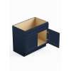 SMVS30-RTA-FR01-NB Framington 30-in x 21-in x 35-in Ready To Assemble Remington Double Door Double Drawer Front Vanity Sink Base Cabinet, Navy Blue