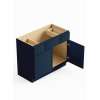 SMVSD48-RTA-FR02-NB Framington 48-in x 21-in x 35-in Ready to Assemble Latitude Vanity Combo Base Cabinet, Navy Blue