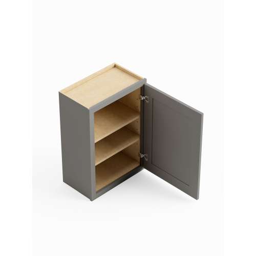 SMW0930R-ASM-FR01-LG Framington 9-in x 12-in x 30-in Assembled Remington Single Door Wall Cabinet With Right-Hand Opening Door, Light Grey