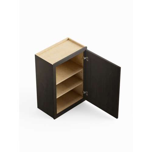 SMW2136R-ASM-FR01-SG Framington 21-in x 12-in x 36-in Assembled Remington Single Door Wall Cabinet With Right-Hand Opening Door, Smokey Grey