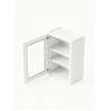 12 in. x 30 in. Assembled Wall Cabinet with Single Left-Hinged Remington Frame Clear Glass Door, White, SMW1230GDL-ASM-FR01-WH-C