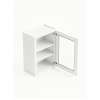 12 in. x 30 in. Assembled Wall Cabinet with Single Right-Hinged Remington Frame Clear Glass Door, White, SMW1230GDR-ASM-FR01-WH-C