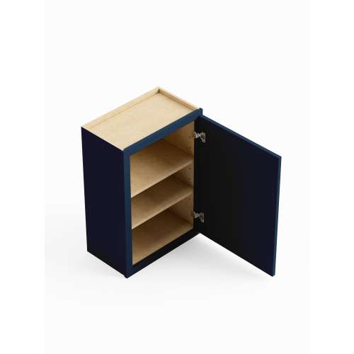 SMW1230R-ASM-FR02-NB Framington 12-in x 12-in x 30-in Assembled Latitude Single Door Wall Cabinet With Right-Hand Opening Door, Navy Blue
