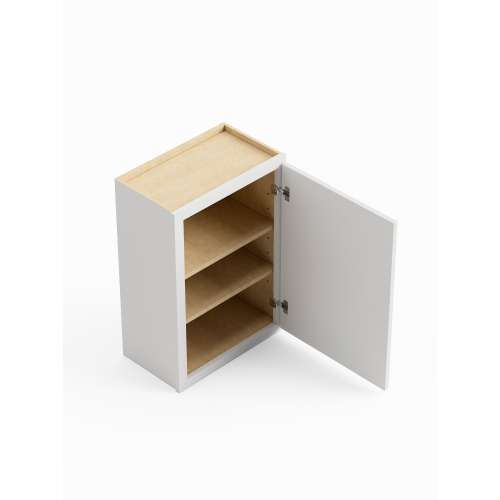 SMW1230R-ASM-FR02-WH Framington 12-in x 12-in x 30-in Assembled Latitude Single Door Wall Cabinet With Right-Hand Opening Door, White