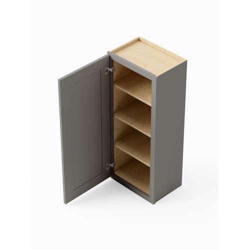 SMW1842-RTA-FR01-LG Framington 18-in x 12-in x 42-in Ready To Assemble Remington Single Door Wall Cabinet, Light Grey