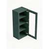12 in. x 42 in. Assembled Wall Cabinet with Single Right-Hinged Remington Frame Clear Glass Door, Green, SMW1242GDR-ASM-FR01-GR-C