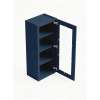 12 in. x 42 in. Assembled Wall Cabinet with Single Right-Hinged Remington Frame Clear Glass Door, Navy Blue, SMW1242GDR-ASM-FR01-NB-C