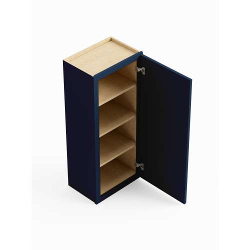 SMW0942R-ASM-FR02-NB Framington 9-in x 12-in x 42-in Assembled Latitude Single Door Wall Cabinet With Right-Hand Opening Door, Navy Blue