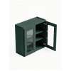 39 in. x 30 in. Assembled Wall Cabinet with Double Remington Frame Clear Glass Doors, Green, SMW3930GD-ASM-FR01-GR-C