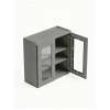 39 in. x 30 in. Assembled Wall Cabinet with Double Remington Frame Clear Glass Doors, Light Grey, SMW3930GD-ASM-FR01-LG-C