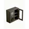 39 in. x 30 in. Assembled Wall Cabinet with Double Remington Frame Clear Glass Doors, Smokey Grey, SMW3930GD-ASM-FR01-SG-C