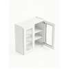 39 in. x 30 in. Assembled Wall Cabinet with Double Remington Frame Clear Glass Doors, White, SMW3930GD-ASM-FR01-WH-C