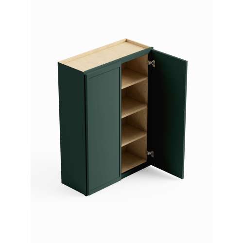 SMW3042-RTA-FR02-GR Framington 30-in x 12-in x 42-in Ready To Assemble Latitude Double Door Wall Cabinet, Green