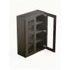 Framington 36 in. x 42 in. Ready to Assemble Wall Cabinet with Double Remington Frame Clear Glass Doors, Smokey Grey, SMW3642GD-RTA-FR01-SG-C