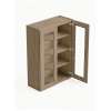 Framington 36 in. x 42 in. Ready to Assemble Wall Cabinet with Double Remington Frame Clear Glass Doors, Tan Wood, SMW3642GD-RTA-FR01-TW-C