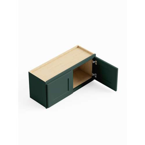 SMW3312-ASM-FR01-GR Framington 33-in x 12-in x 12-in Assembled Remington Wall Cabinet, Green