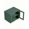 Framington 36 in. x 24 in. x 24 in. Ready to Assemble Wall Refrigerator Cabinet with Remington Frame Clear Glass Door, Green, SMW362424GD-RTA-FR01-GR-C