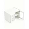 Framington 36 in. x 24 in. x 24 in. Ready to Assemble Wall Refrigerator Cabinet with Remington Frame Clear Glass Door, White, SMW362424GD-RTA-FR01-WH-C