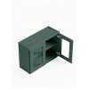 24 in. x 24 in. Assembled Wall Cabinet with Remington Frame Clear Glass Door, Green, SMW2424GD-ASM-FR01-GR-C