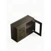 24 in. x 24 in. Assembled Wall Cabinet with Remington Frame Clear Glass Door, Smokey Grey, SMW2424GD-ASM-FR01-SG-C