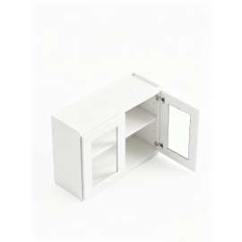 Framington 30 in. x 24 in. Ready to Assemble Wall Cabinet with Remington Frame Clear Glass Door, White, SMW3024GD-RTA-FR01-WH-C