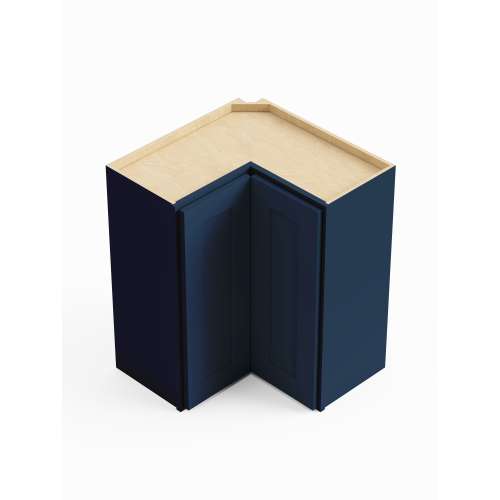 Framington 24-in x 12-in x 36-in Assembled Remington Easy Reach Wall Cabinet With Left-Hand Opening Door, Navy Blue, SMWER2436L-ASM-FR01-NB