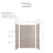 Samuel Müeller Silhouette 36-in X 48-in X 72-in Glue to Wall Shower Wall Kit