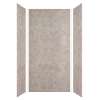 Silhouette 48-in x 36-in x 96-in Glue to Wall 3-Piece Shower Wall Kit, Brown Stone