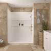 Samuel Mueller Revolution 60 x 32 in. SMC Alcove Shower Kit with Base, Right-Hand Drain, White, SMRFSK6032R-31