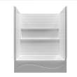 Samuel Mueller Revolution 60 x 32 in. SMC Alcove Tub and Shower Kit, Left-Hand Drain, White, SMRTSK6032L-31