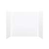 Monterey 60-in x 36-in x 72-in Glue to Wall 3-Piece Tub Wall Kit, White/Velvet