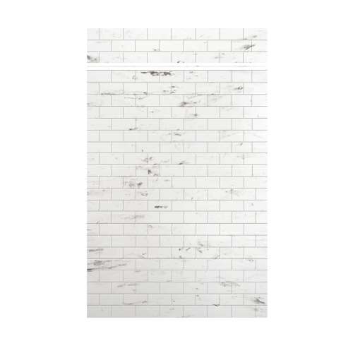 Samuel Mueller Monterey 60-in x 84+12-in Glue to Wall Transition Wall Panel, Carrara/Tile