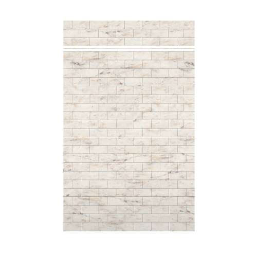 Samuel Mueller Monterey 60-in x 84+12-in Glue to Wall Transition Wall Panel, Butterscotch/Tile
